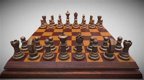 Chess Board Low Poly 3D Model - Buy Royalty Free 3D model by Filipe Be ...