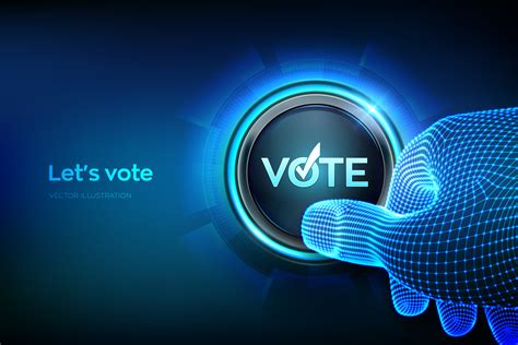 Vote. Voting and election concept on virtual screen. Polling, ballot ...