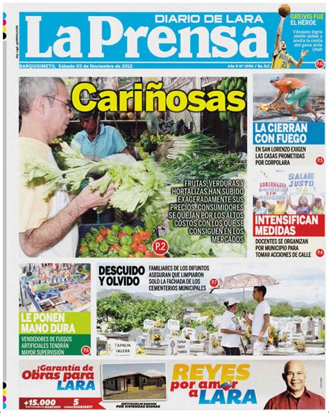 Periódico La Prensa de Lara (Venezuela). Periódicos de Venezuela ...