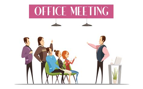 Office Meeting Cartoon Style Design 481406 Vector Art at Vecteezy