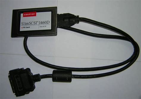 Adaptec SlimSCSI PCMCIA Fast SCSI Adapter Card 1460D + HD50 Cable High-Density | OmniBooks