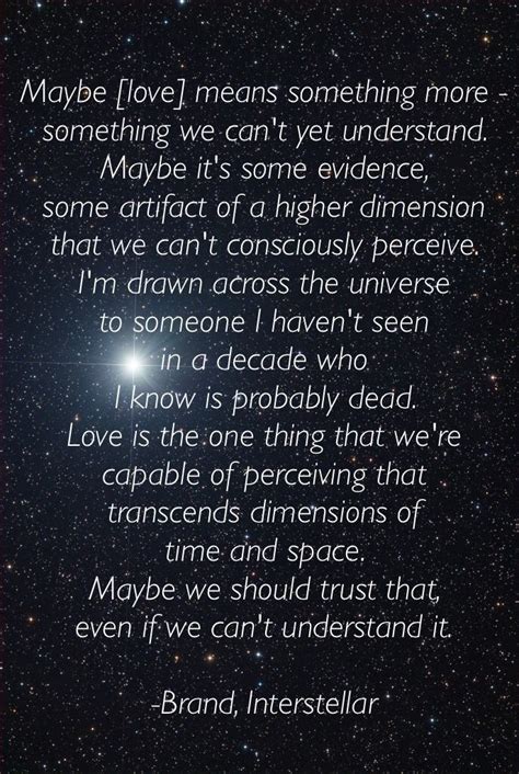 Interstellar Movie Quote on Love