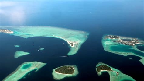 Maldives Islands and resorts - View from Sky / Aerial View - YouTube