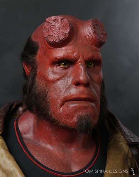 Hellboy Makeup Display Bust - Tom Spina Designs » Tom Spina Designs