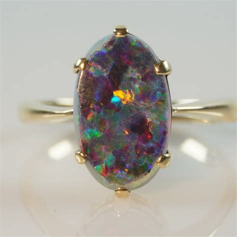 Harlequin Opal Ring - Etsy