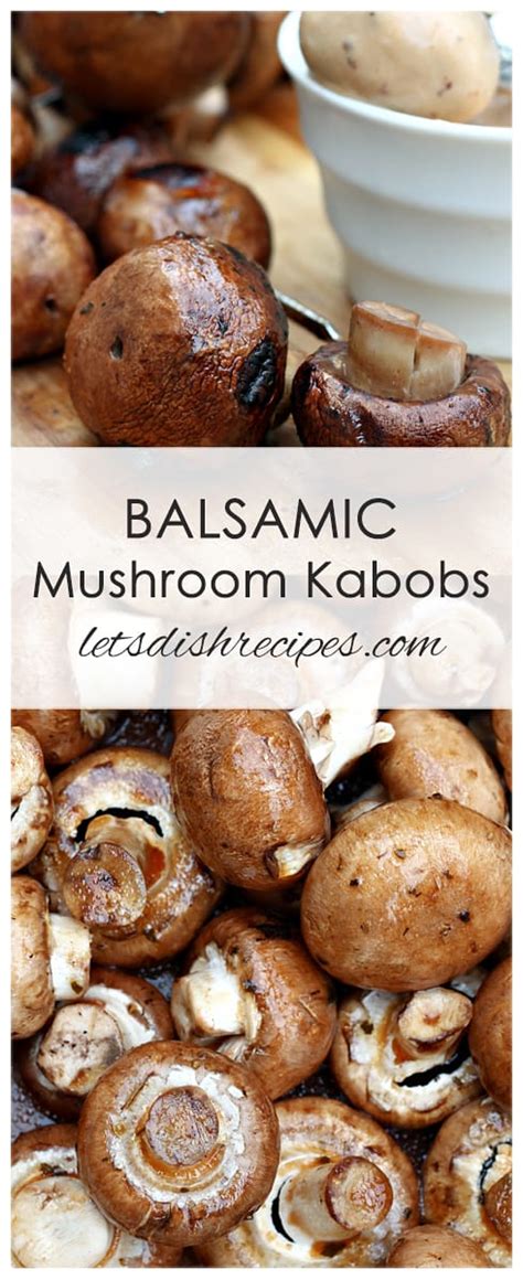 Balsamic Grilled Mushroom Kabobs with Savory Mayo Dipping Sauce | Let's Dish Recipes