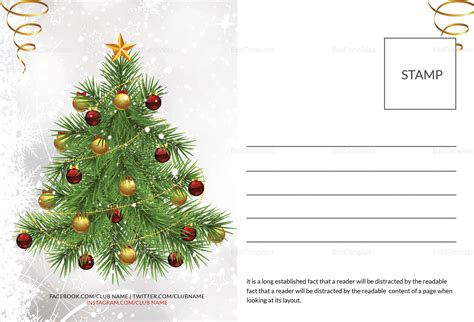 Christmas Postcard Template