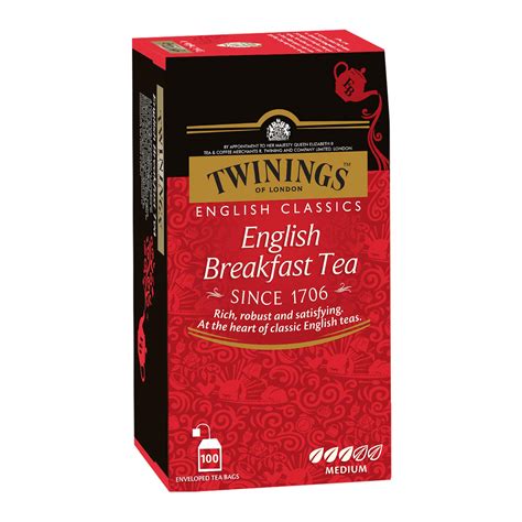 Buy Twinings English Breakfast Tea,100 Teabags,Premium Black Tea ...