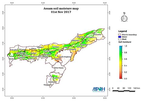 Soil Moisture Map for the state of Assam - Aapah Innovations Pvt Ltd