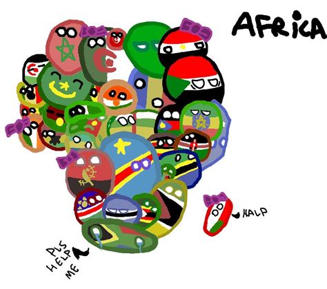 Countryballs Africa Map