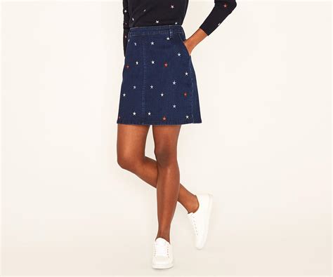 Lyst - Oasis Star Embroidered Mini Skirt in Blue