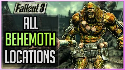 Fallout 3 - All Super Mutant Behemoth Locations Guide - YouTube