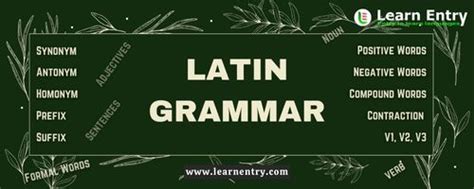 Learn Latin Grammar - Learn Entry