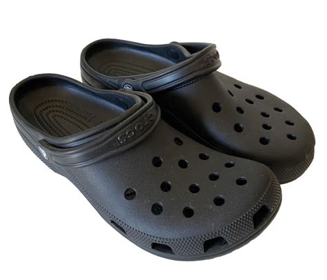 Crocs Men Size 13 Black Classic Clogs - Gem