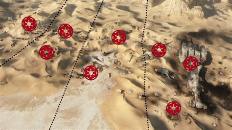 Turning Point map layout on Jakku : StarWarsBattlefront