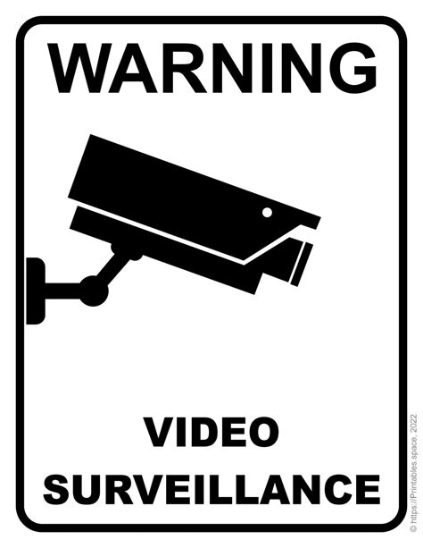 Video Surveillance Sign Printable - Free Printables