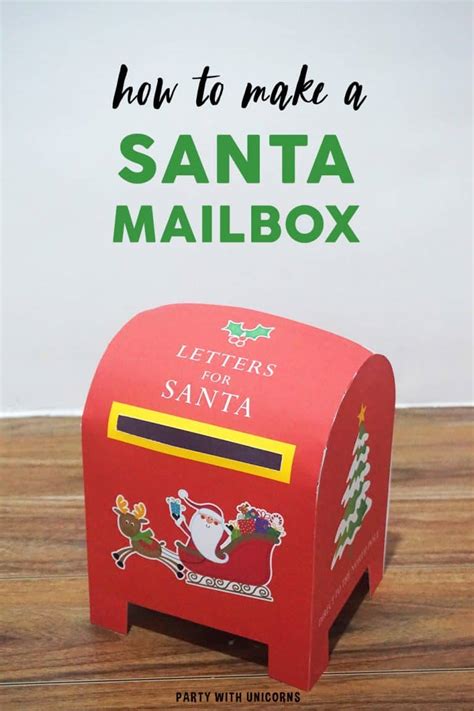 Printable Santa Mailbox for Kids - Free Download - Party with Unicorns