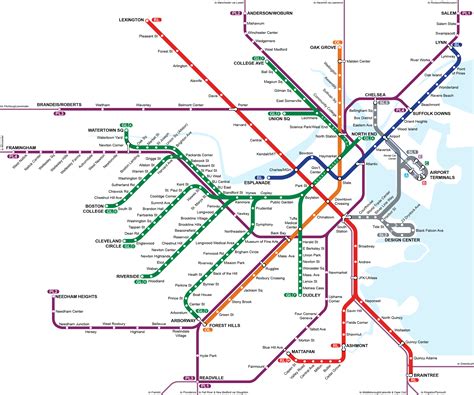 The T Map, if all proposed expansions/extensions were operational : r/boston