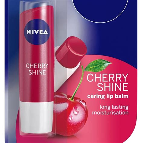 Buy Online Nivea Lips Balm Cherry Shine Long Lasting Moisture Caring Lip Balm 4.8gm from USA ...