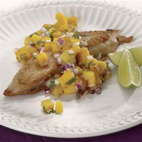 Beer-Battered Tilapia with Mango Salsa Recipe - EatingWell