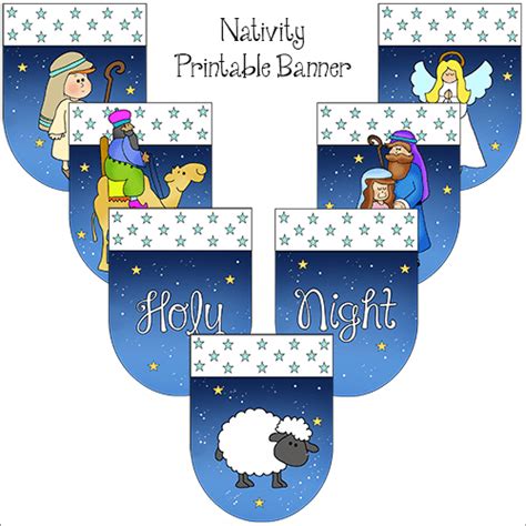 Nativity Printable Banner Perfect for your celebration - Parties and ...