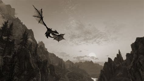 Gray dragon, The Elder Scrolls V: Skyrim, video games, dragon HD wallpaper | Wallpaper Flare