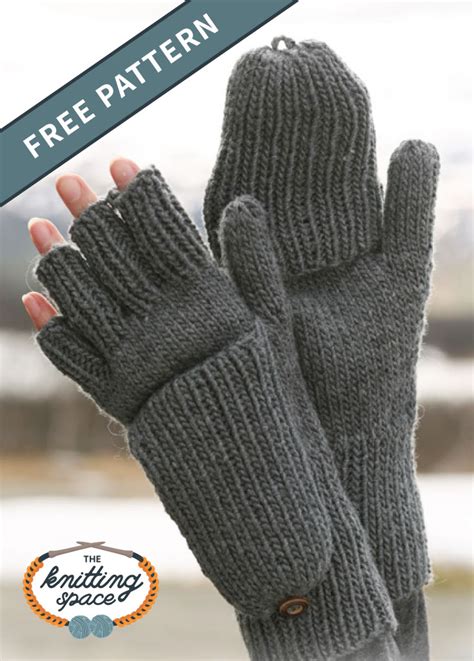 Practical Knitted Gloves With Flaps [FREE Knitting Pattern]