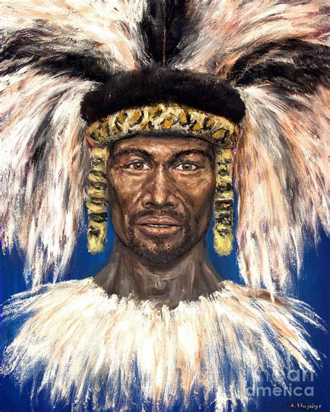 Zulu warrior Painting by Arturas Slapsys - Pixels