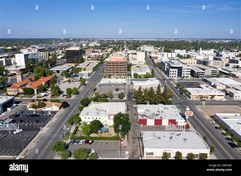 Aerial view of downtown Bakersfield, California Stock Photo - Alamy