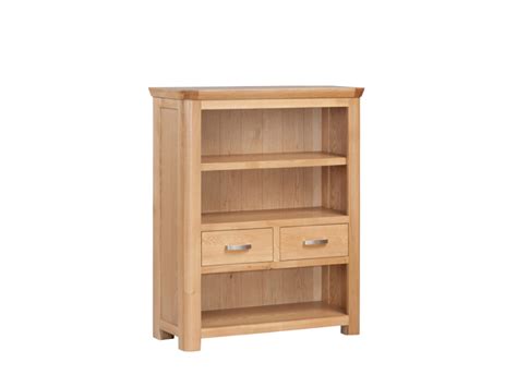 Annaghmore Treviso Solid Oak Low Bookcase - Bookcases - Hafren Furnishers