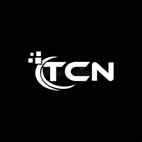 TCN Letter Logo Design on Black Background. TCN Creative Initials ...