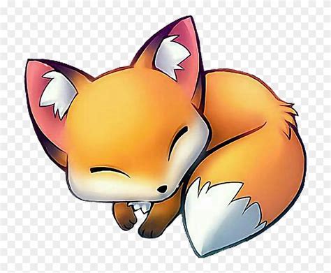 Babyfox Fox Cutefox Sweet Cute Sleep Babyanimal - Renard Manga Clipart ...