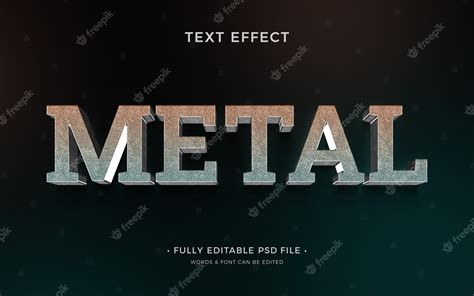 Premium PSD | Metal text effect