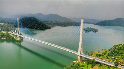 Cable Stayed Bridge over river Ravi at Basoli in J&K | SP Singla ...