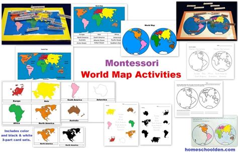 Montessori World Map Activities - Homeschool Den