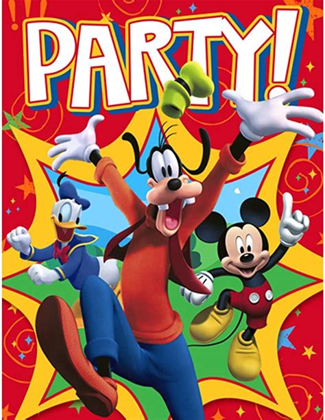 Amazon.com: Mickey Mouse Party Invitations - Mickey Invitations - 8 ...