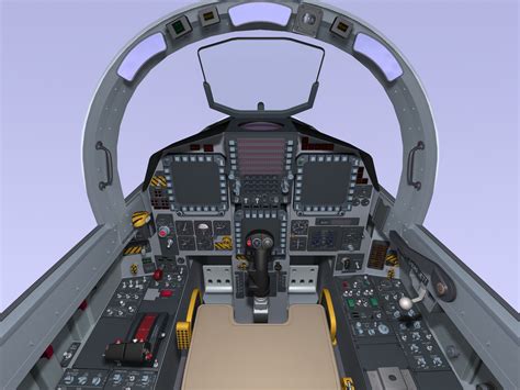 3d f-15e strike eagle cockpit model