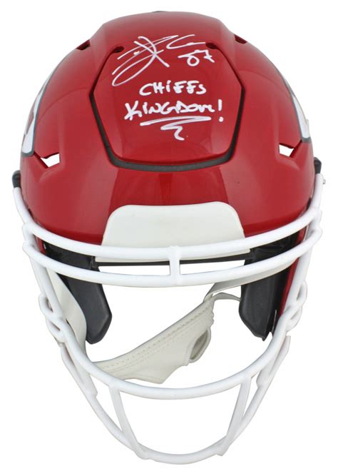 Travis Kelce Signed Chiefs Full-Size Authentic On-Field SpeedFlex Helmet Inscribed "Chiefs ...