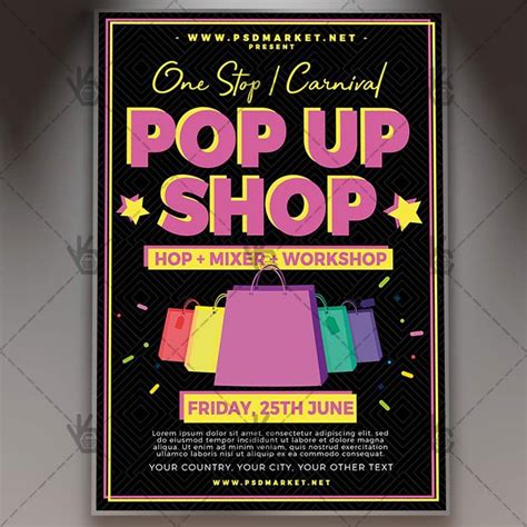 Easter Weekend Flyer - Spring PSD Template | PSDmarket | Pop up shop, Pop up shop flyer, Shop signs