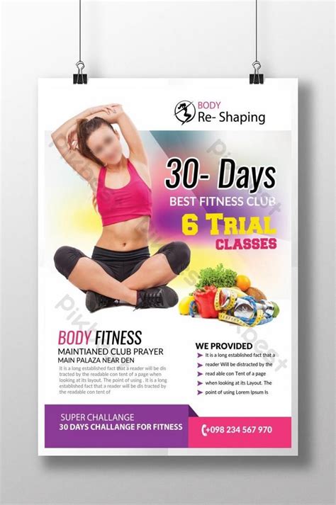 30 Days Challenge Fitness Poster Template | PSD Free Download - Pikbest ...