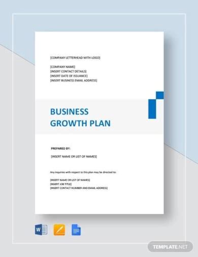 FREE 5+ Sample Growth Plan Templates in PDF | MS Word