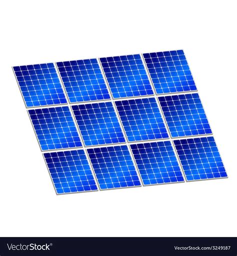 Solar panel in blue color Royalty Free Vector Image