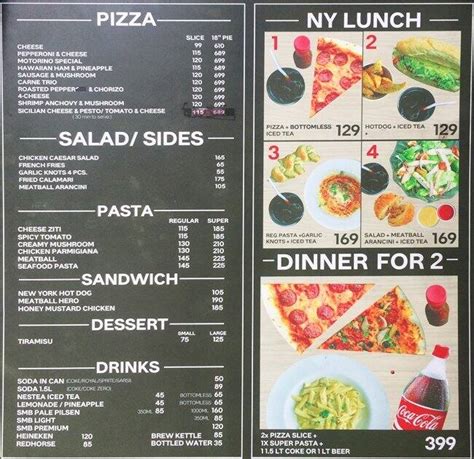 Motorino Pizza New York Slice Menu - Zomato Philippines