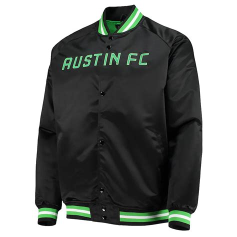 Black Full-Snap Satin Austin FC Jacket - Jackets Masters