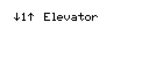 The elevator pixel art