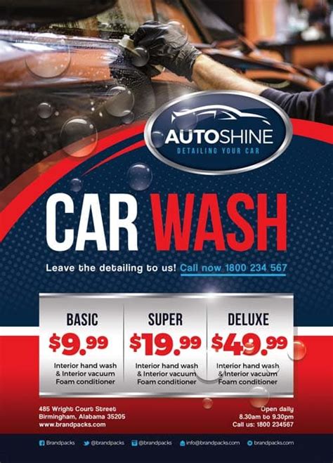 Free Car Wash Business Flyer Template - Download for Photoshop