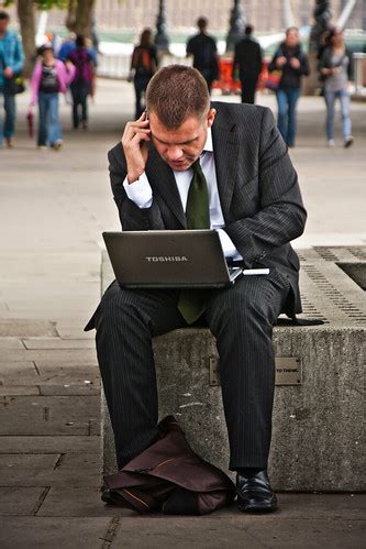 Toshiba Laptop | A businessman uses his laptop on London's S… | Flickr