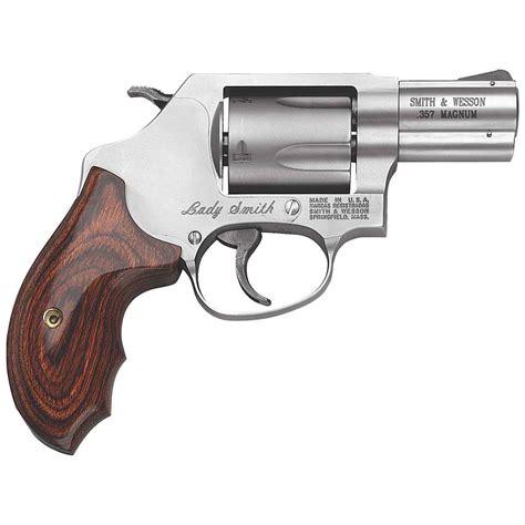 Smith & Wesson Model 60 w/Grip for Smaller Hands 357 Magnum 2.1in Stainless/Wood Revolver - 5 ...