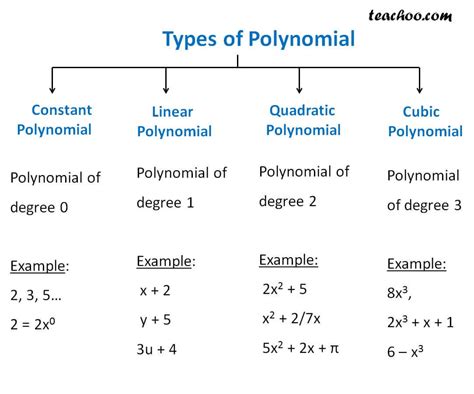 Differnet Types of Polynomial - Constant, Linear, Quadratic - Teachoo