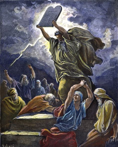 Moses Breaking The Tablets. /Nmoses Breaking The Tablets Of The Law (Exodus 32:19). Wood ...